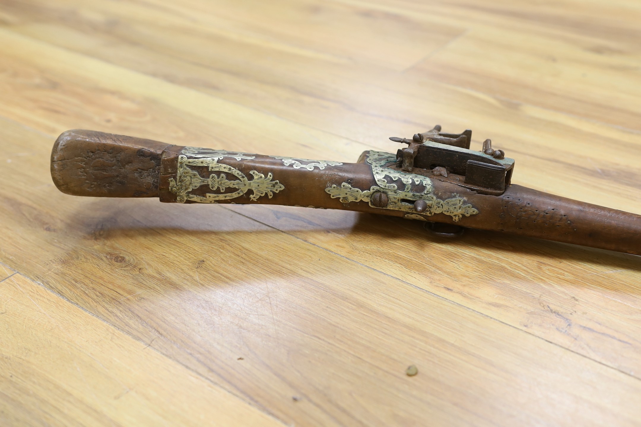 An Eastern antique flintlock musket